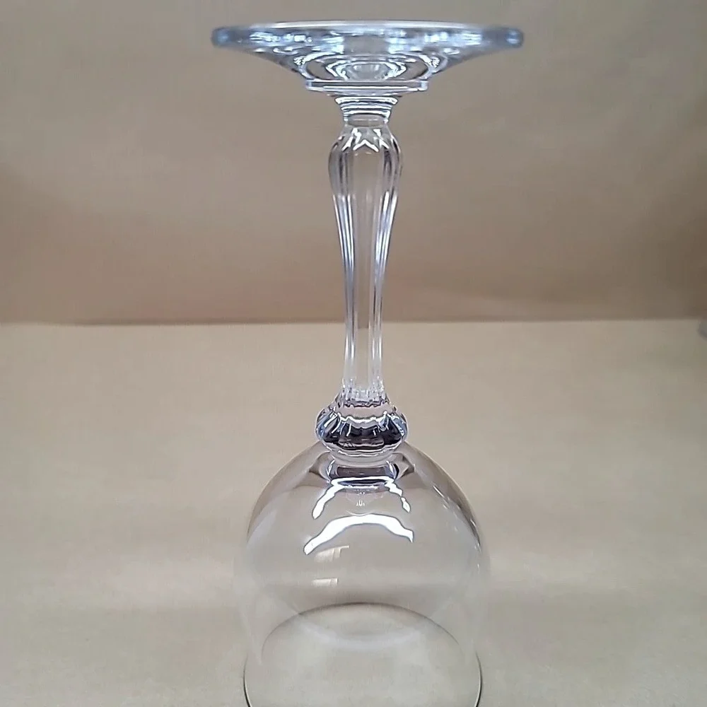 Set of 4 Mikasa Crystal Ardmore Wine Glasses  w/Ribbed Optic Stem 7 1/8